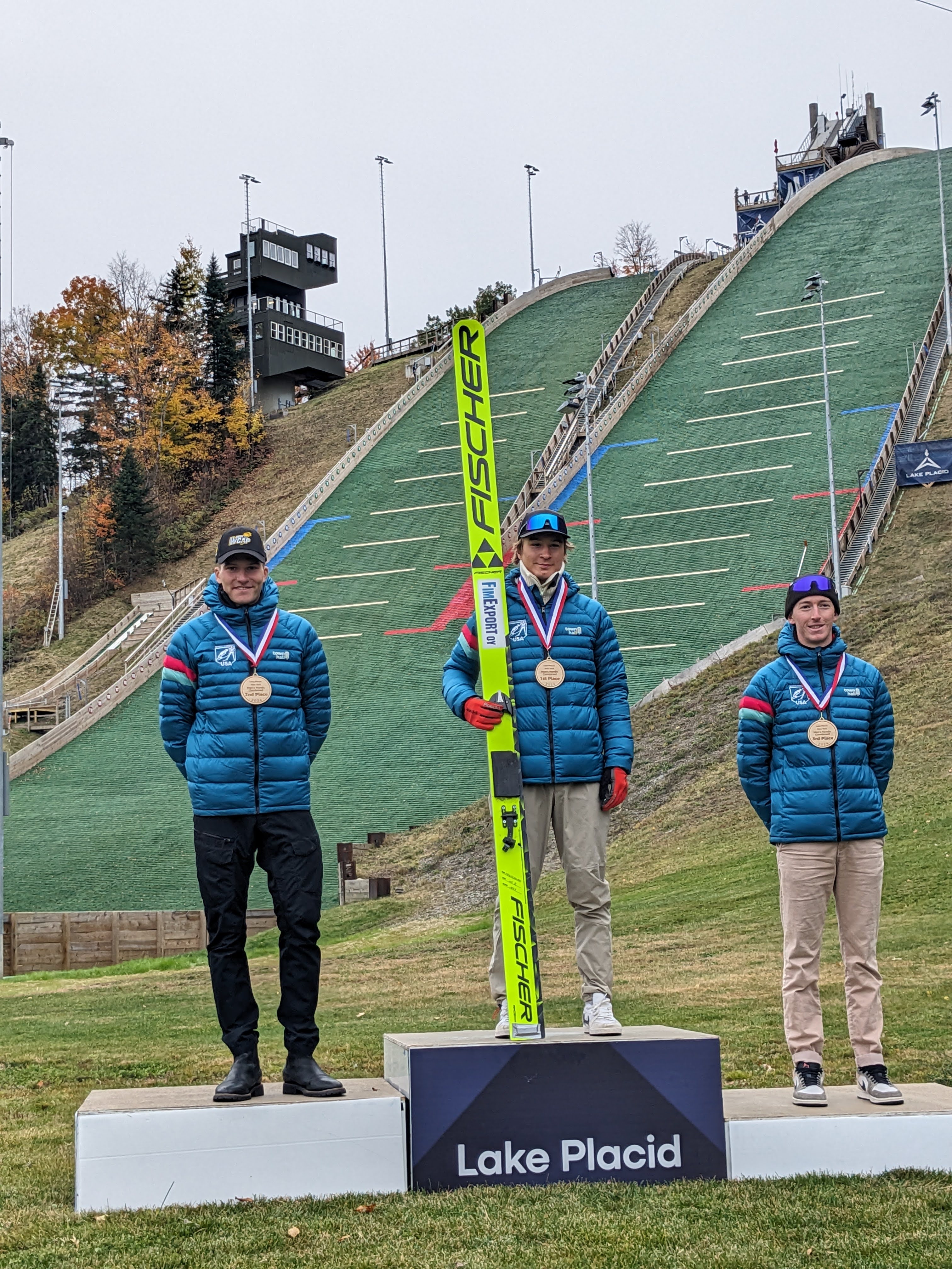 The Men's podium